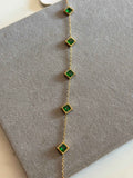 Emerald squares bracelet - Hirulythings