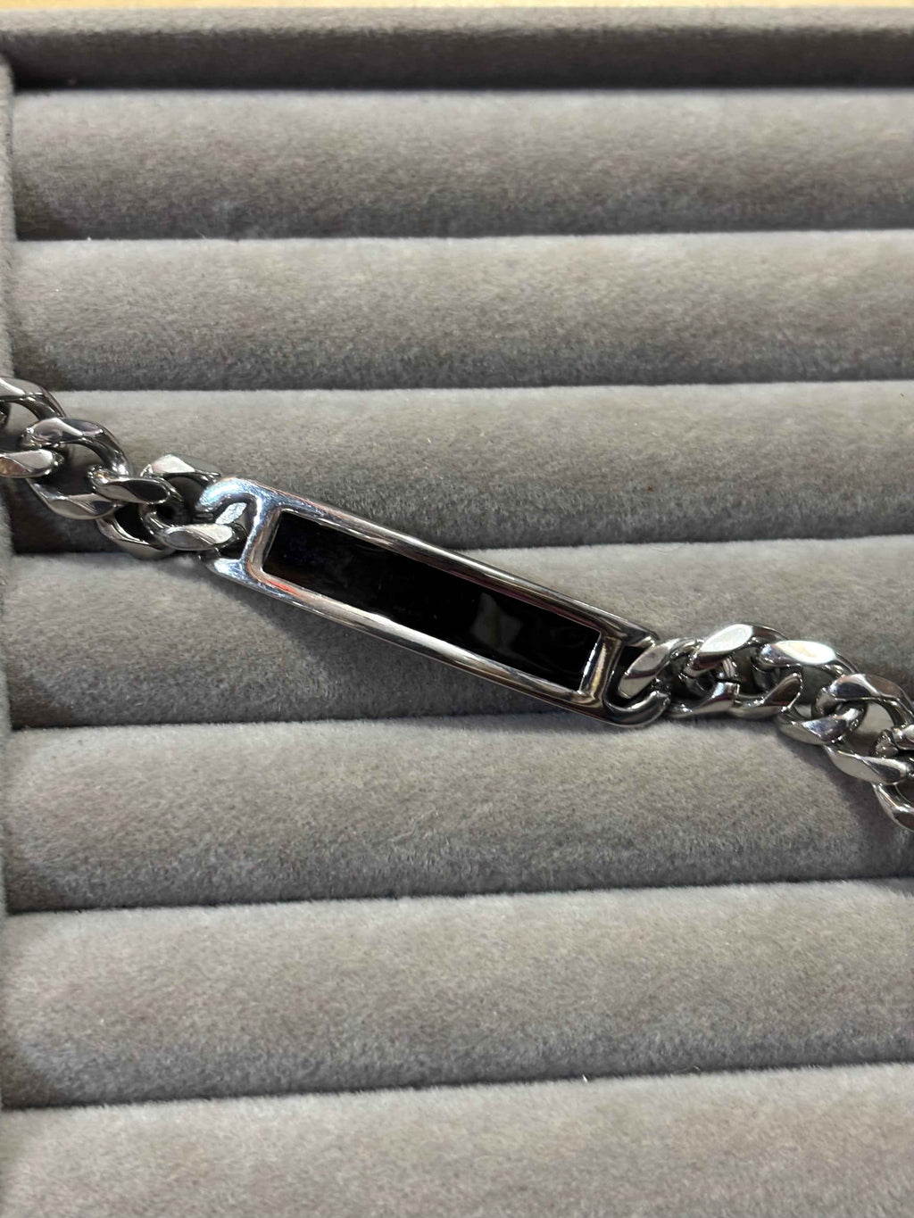 Rouge black ID link bracelet