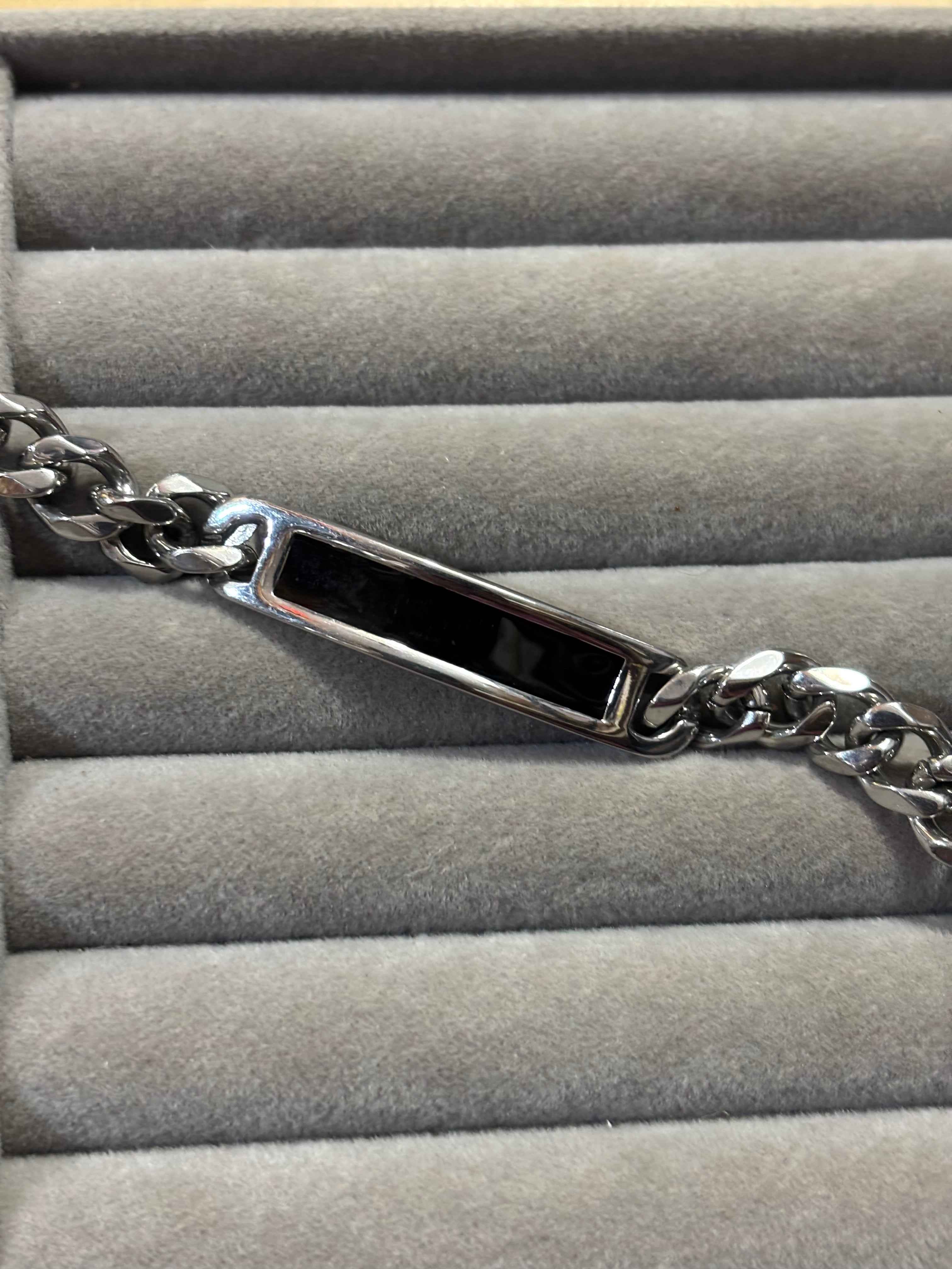 Rouge black ID link bracelet