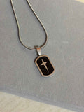 Cross pendant tag chain