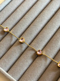 Mauve heart bracelet - Hirulythings