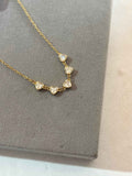 Diamond hearts necklace
