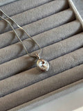 White oval crystal necklace