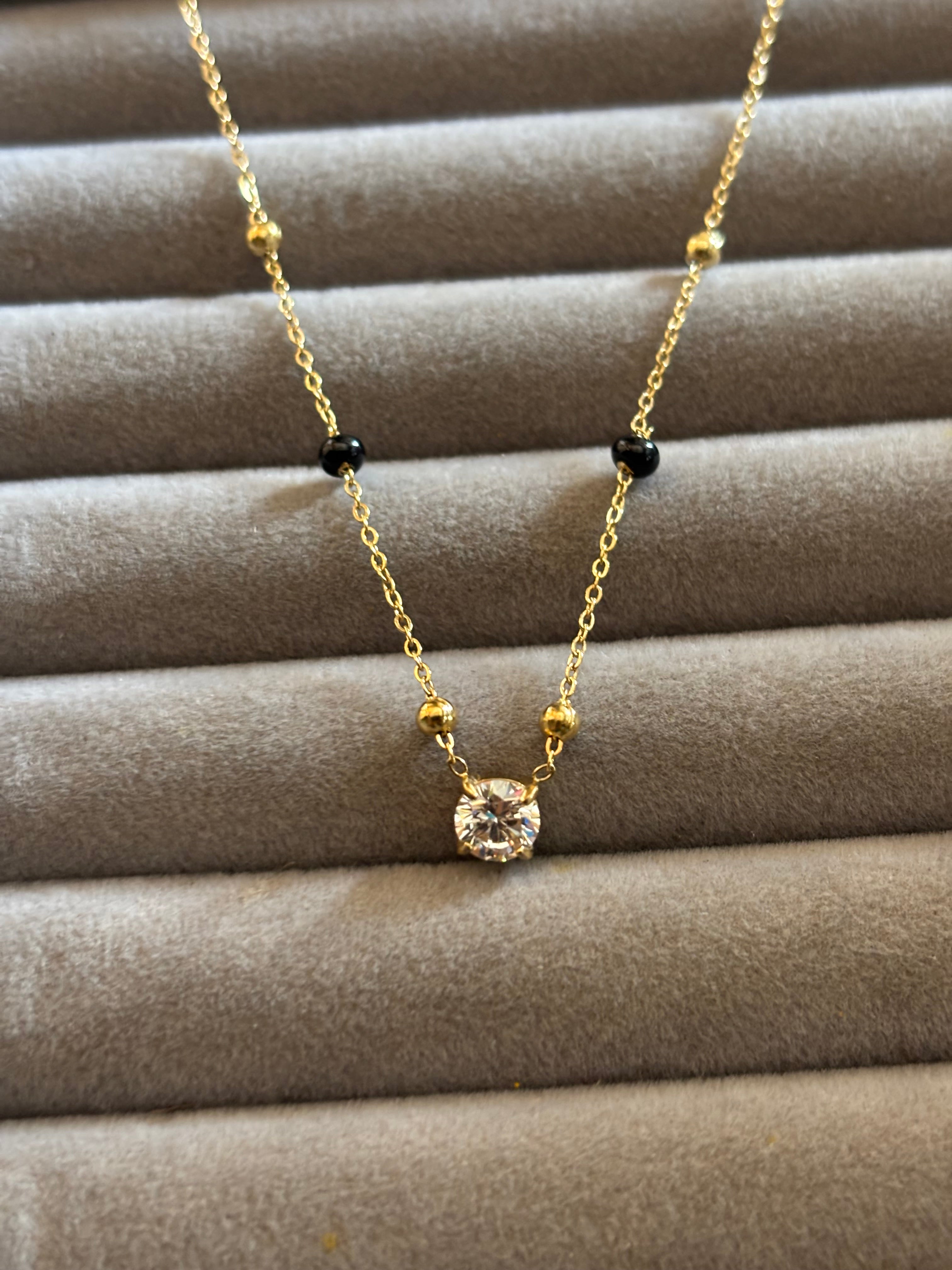 Solitaire stone  Mangalsutra