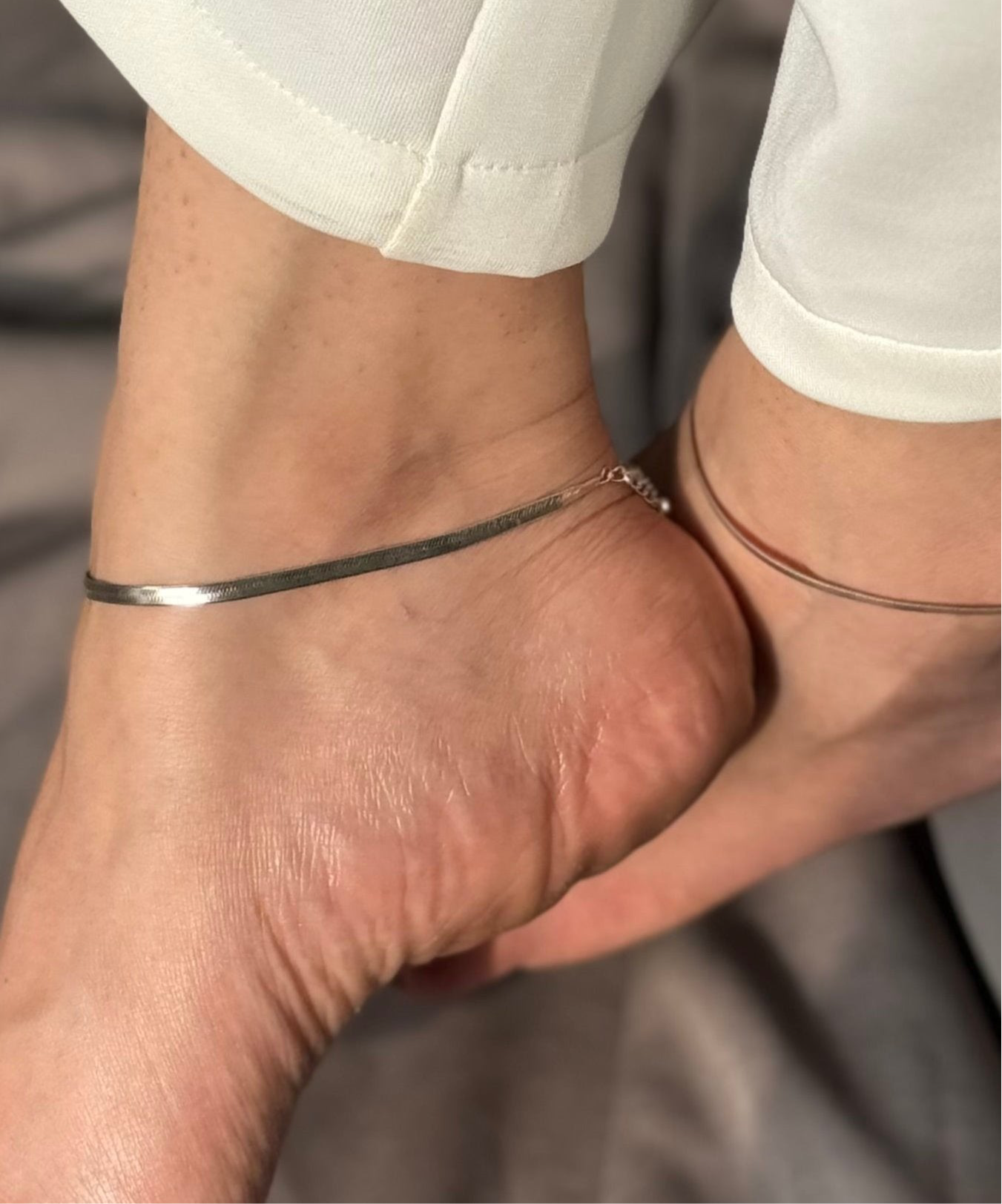 Silver plain Anklet