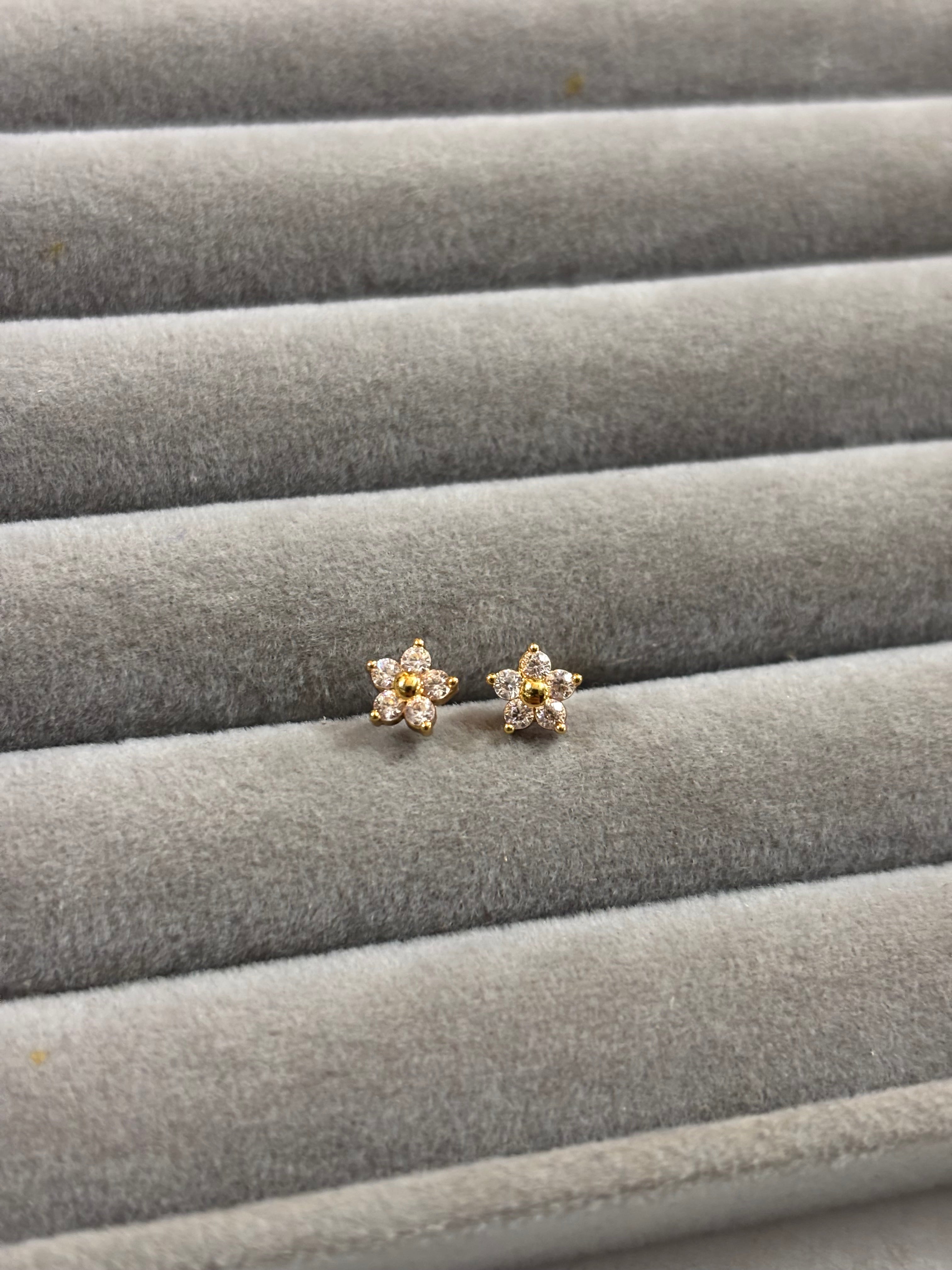 Tiny floral studs