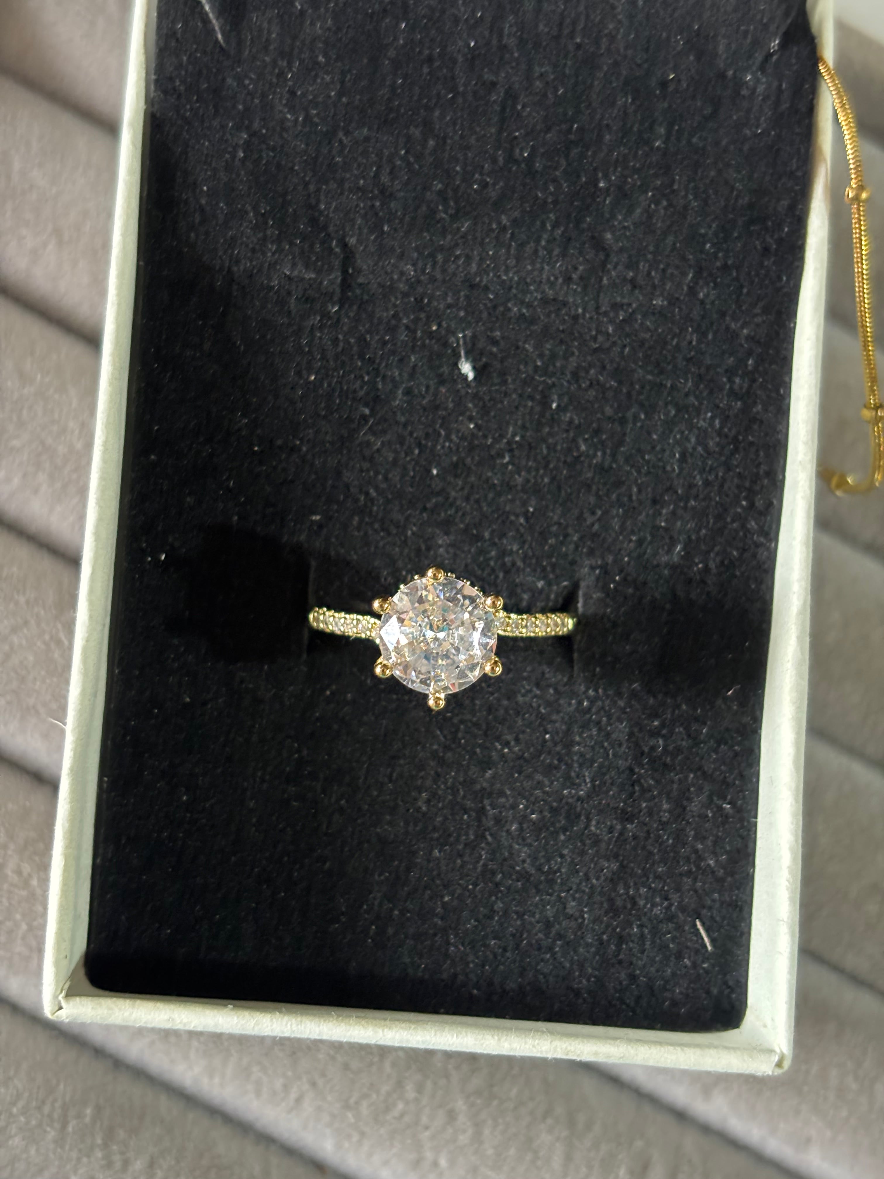 Round cut solitaire Ring