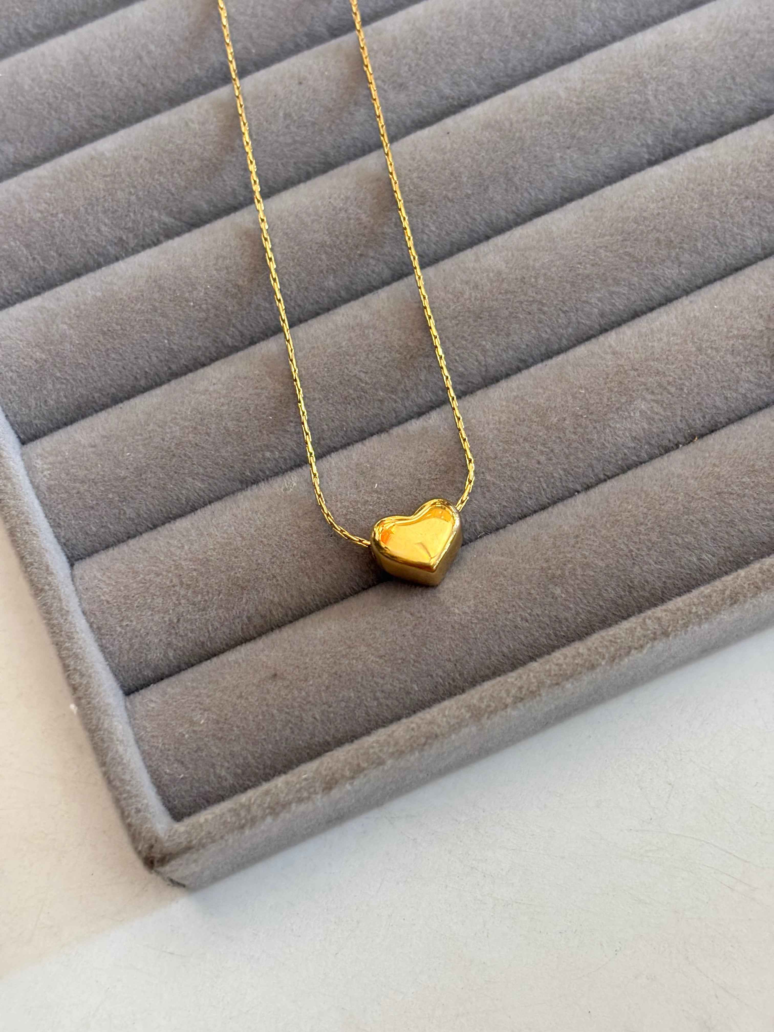 Minimal heart necklace - Hirulythings