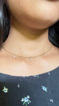 Dainty floral charm necklace
