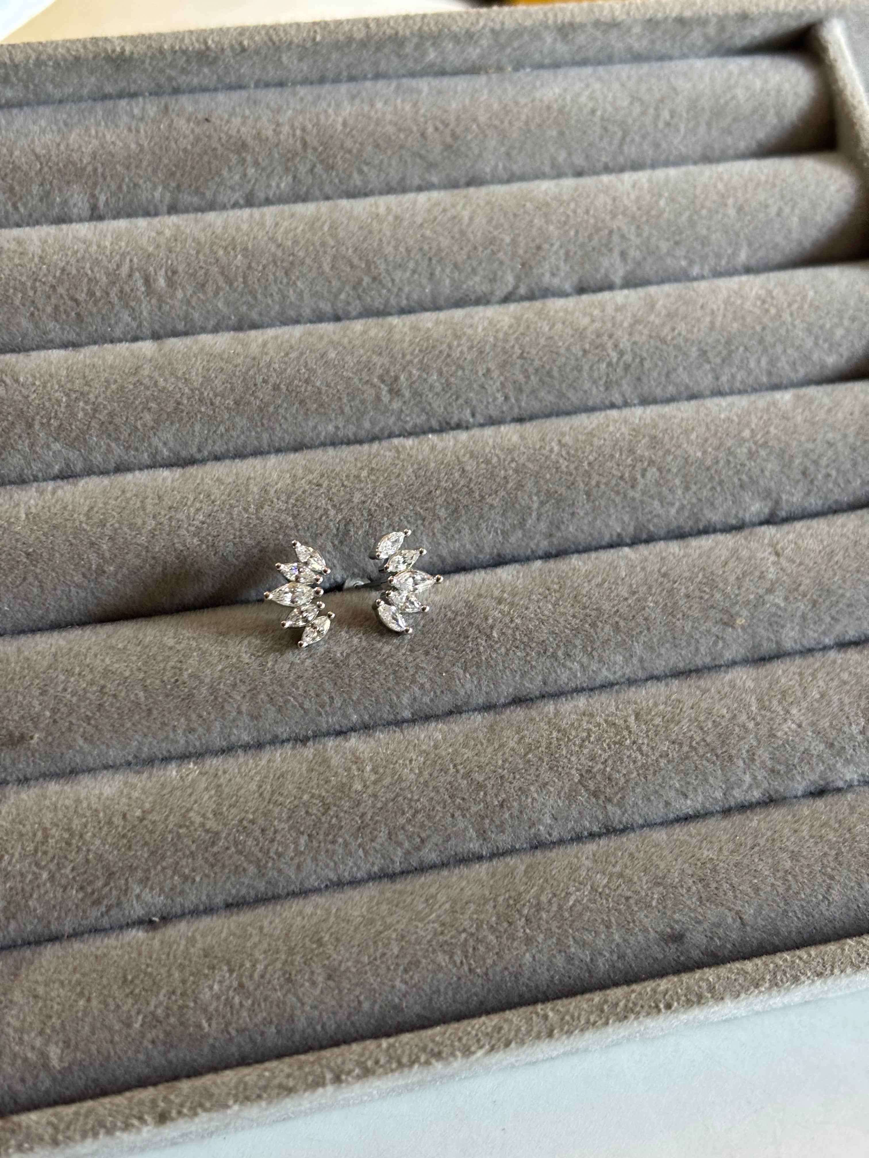 Marquise Ear Climber Stud