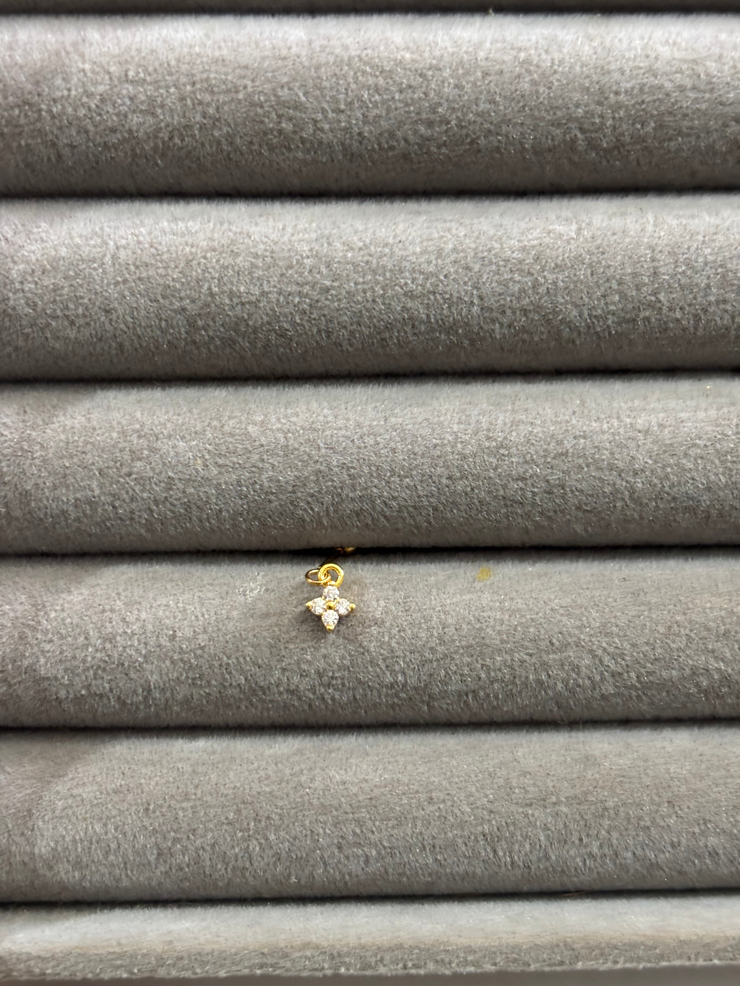 Floral drop nose pin