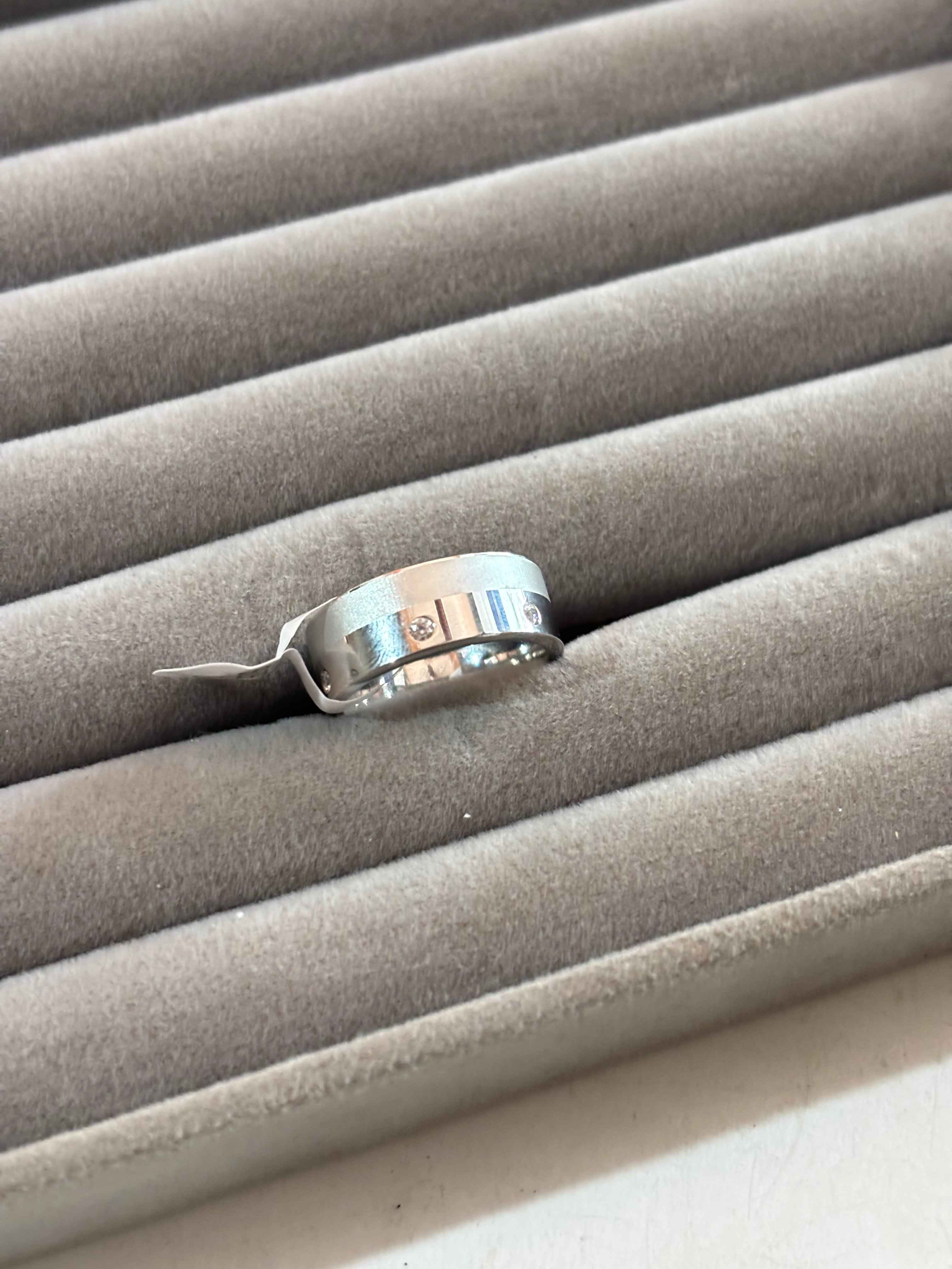 Matte and studded ring
