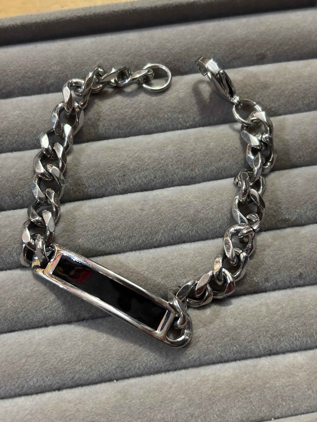 Rouge black ID link bracelet