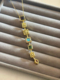 Multi colour crystal drop necklace - Hirulythings