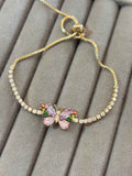 Multicoloured Butterfly Bracelet