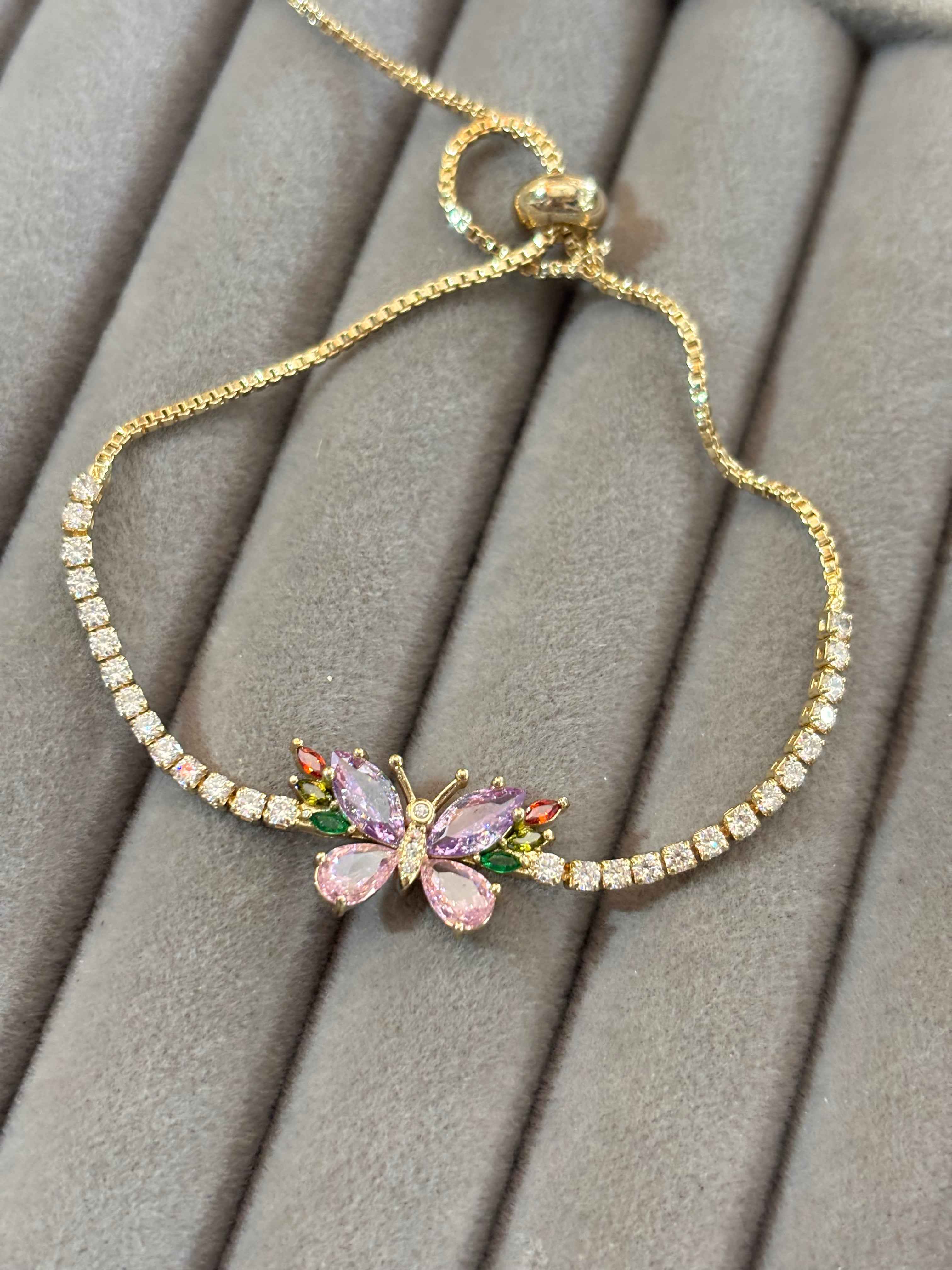 Multicoloured Butterfly Bracelet