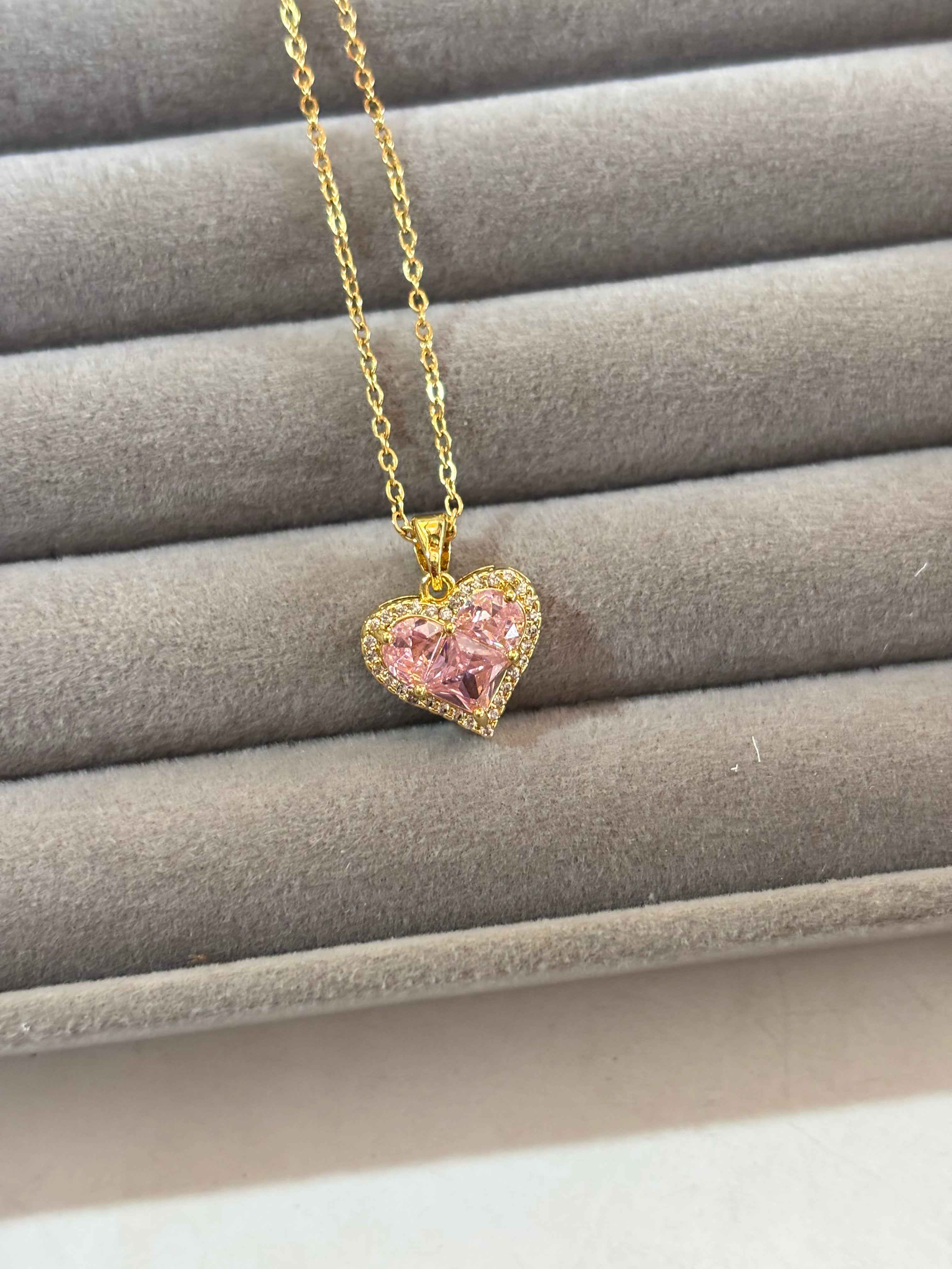 Pink blooming hearts