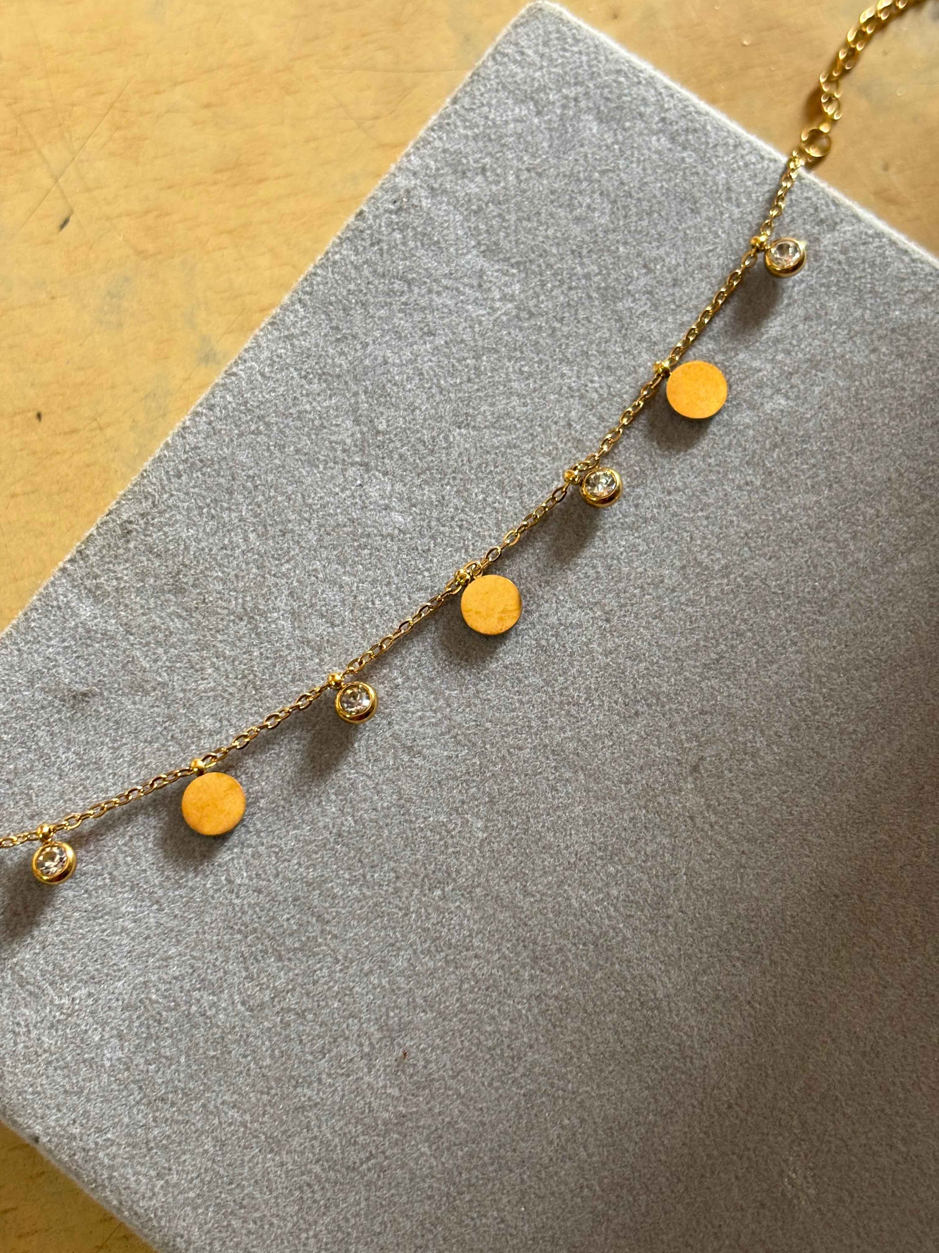 Circular dot charm Anklet Pair