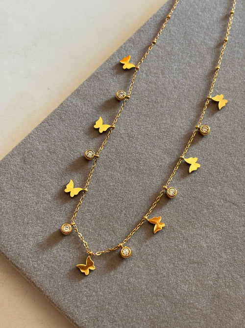 Butterfly charm necklace - Hirulythings