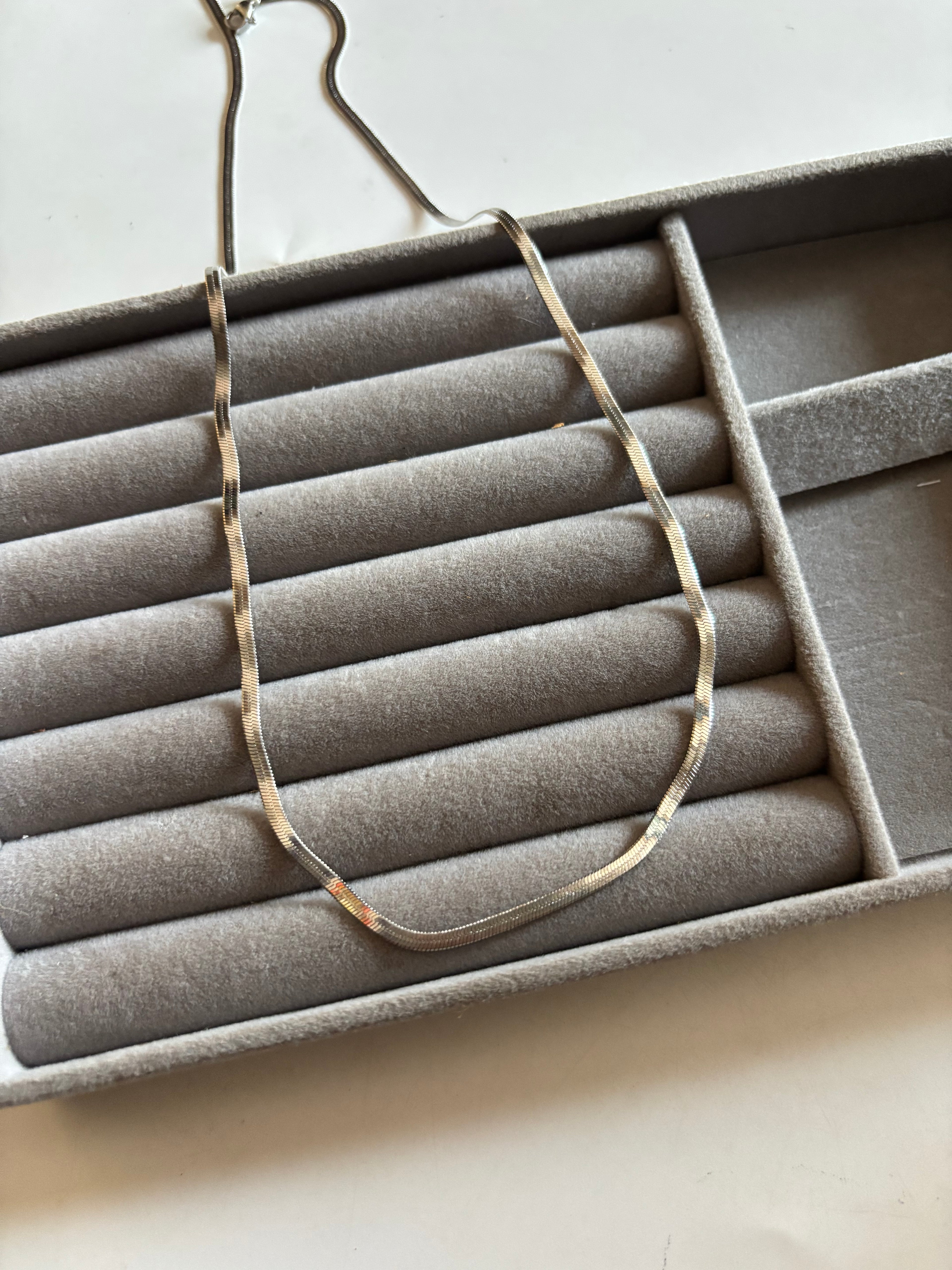 Silver snake chain