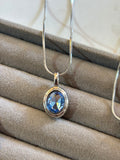 Blue crystal chain