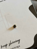 Black stone stud