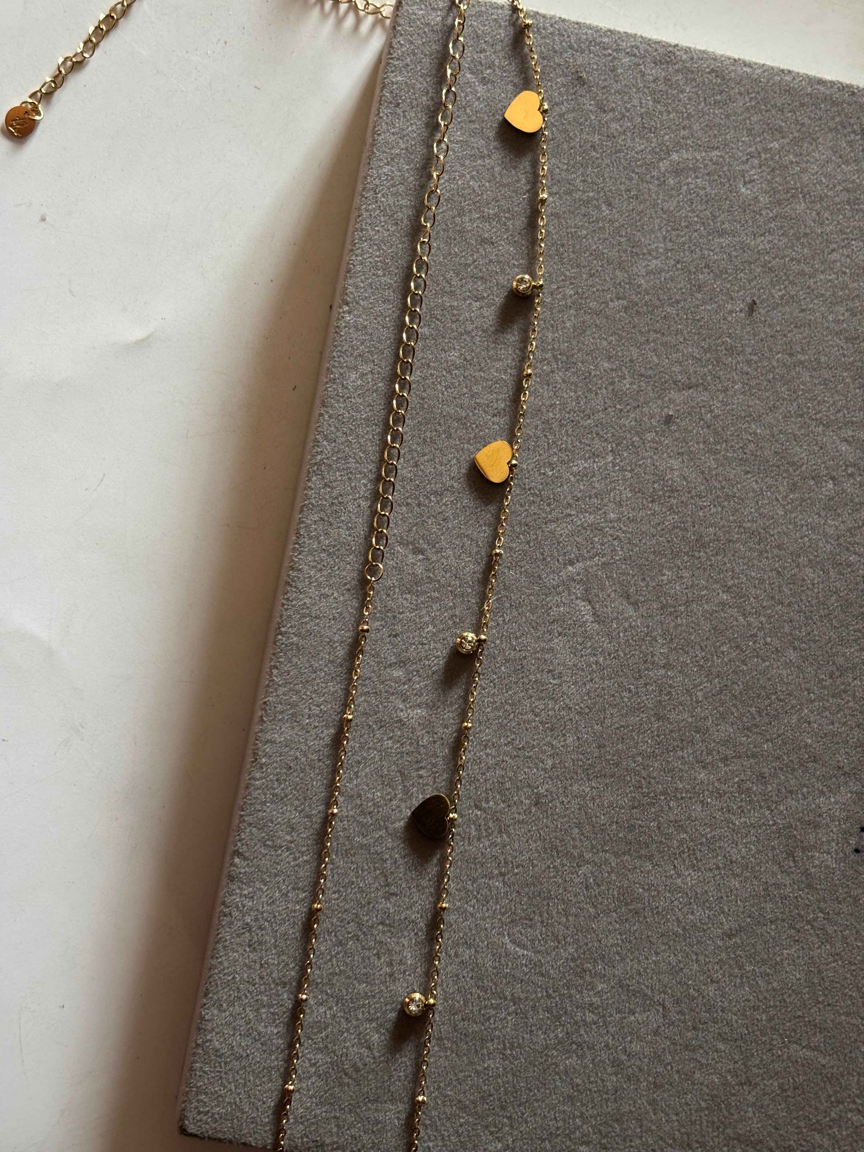 Heart charm hip chain