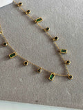 Emerald charm necklace - Hirulythings
