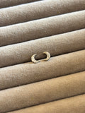 Tiny crescent Moon studs