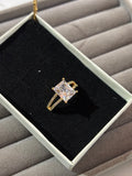 Rectangular solitaire ring