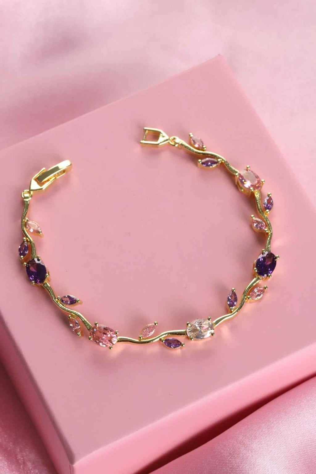 Pink and purple Tulip bracelet - Hirulythings