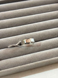Silver matte ring