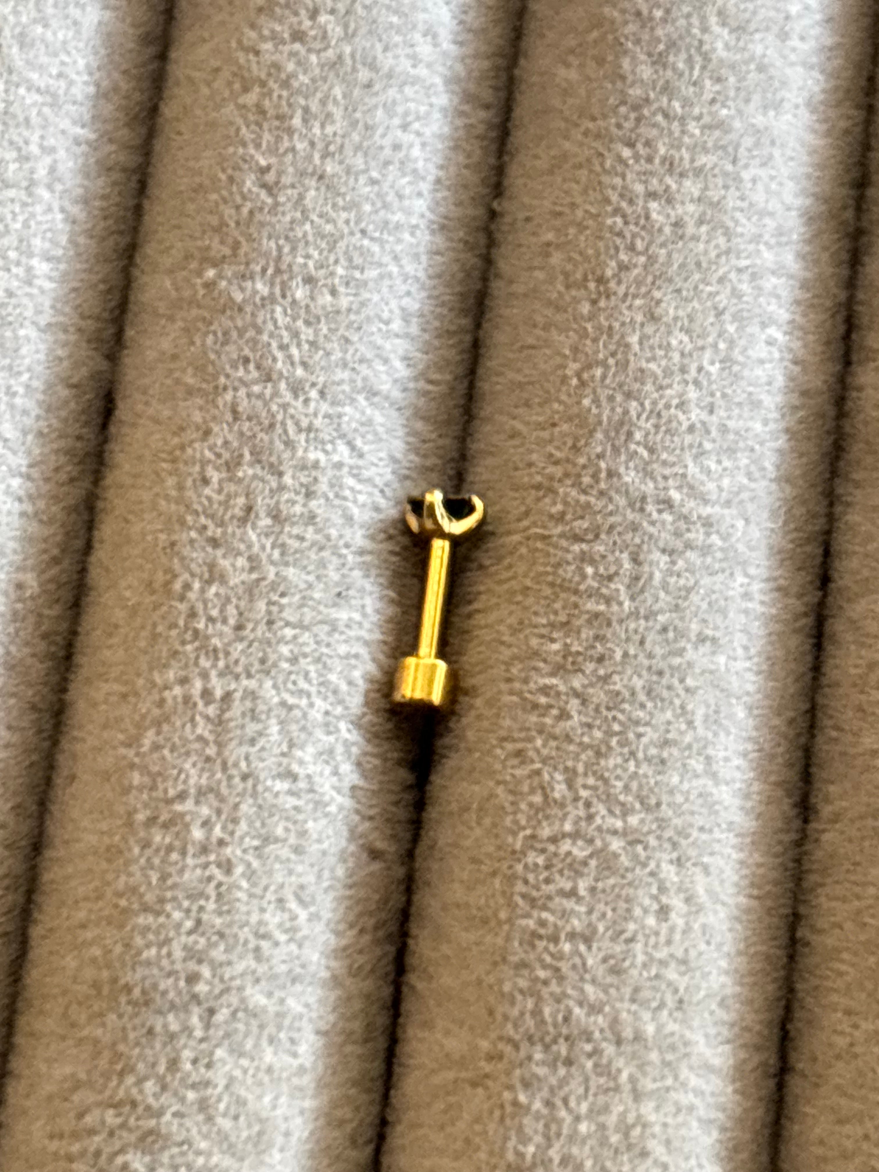 Black square cut stud