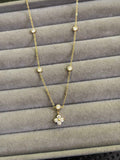 Aura floral charm necklace