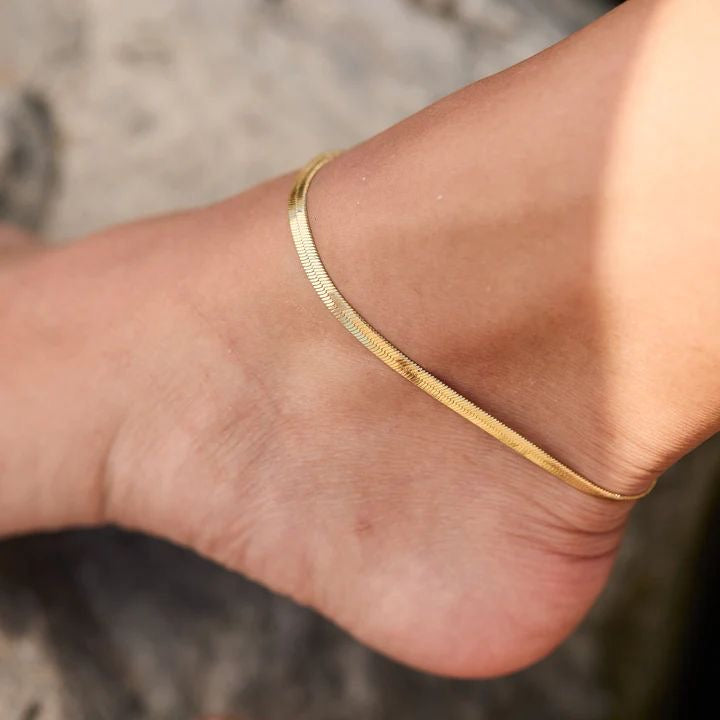 Plain Snake anklet - Pair