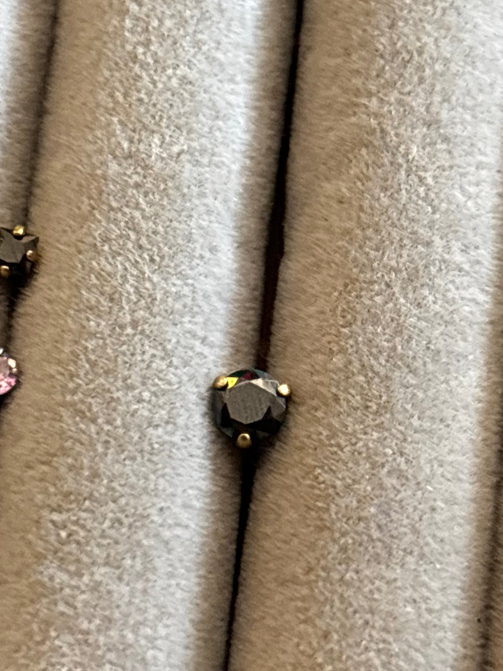 Black cushion cut stud