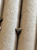 Black cushion cut stud