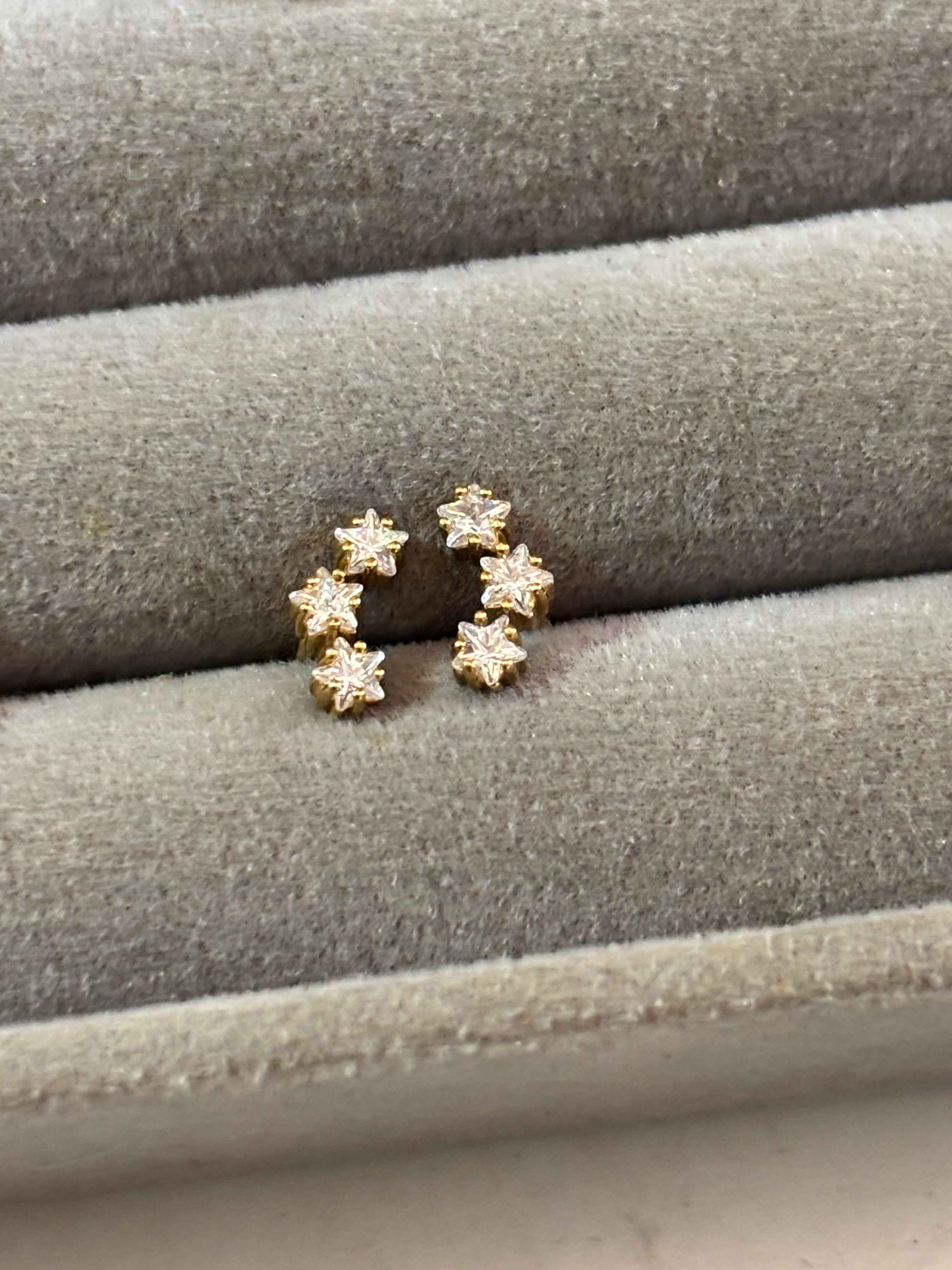 Starlight flower huggies Studs