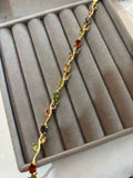 Multicoloured tulip bracelet