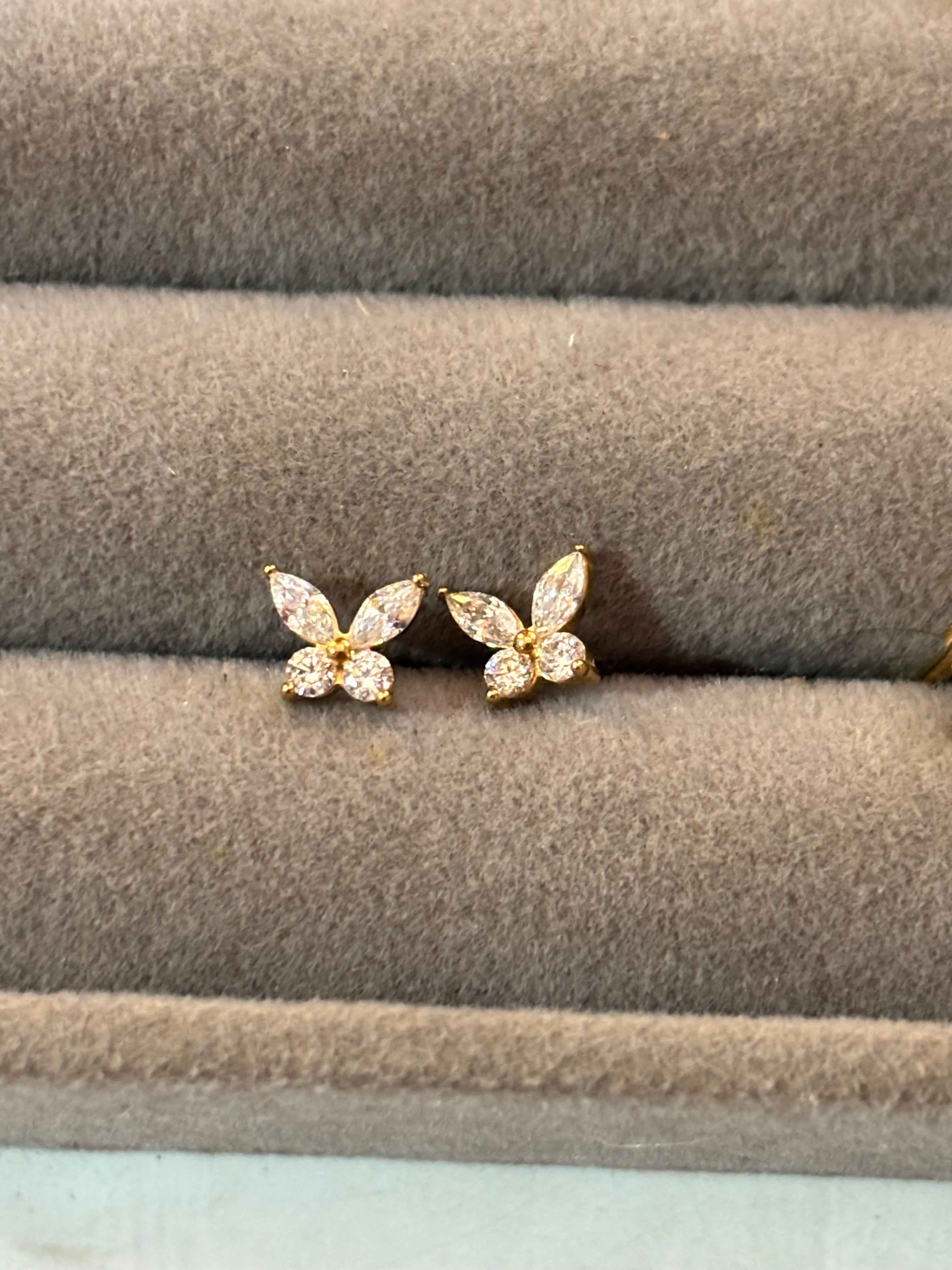 Crystal Butterfly studs