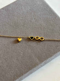 Infinity and heart bracelet - Hirulythings