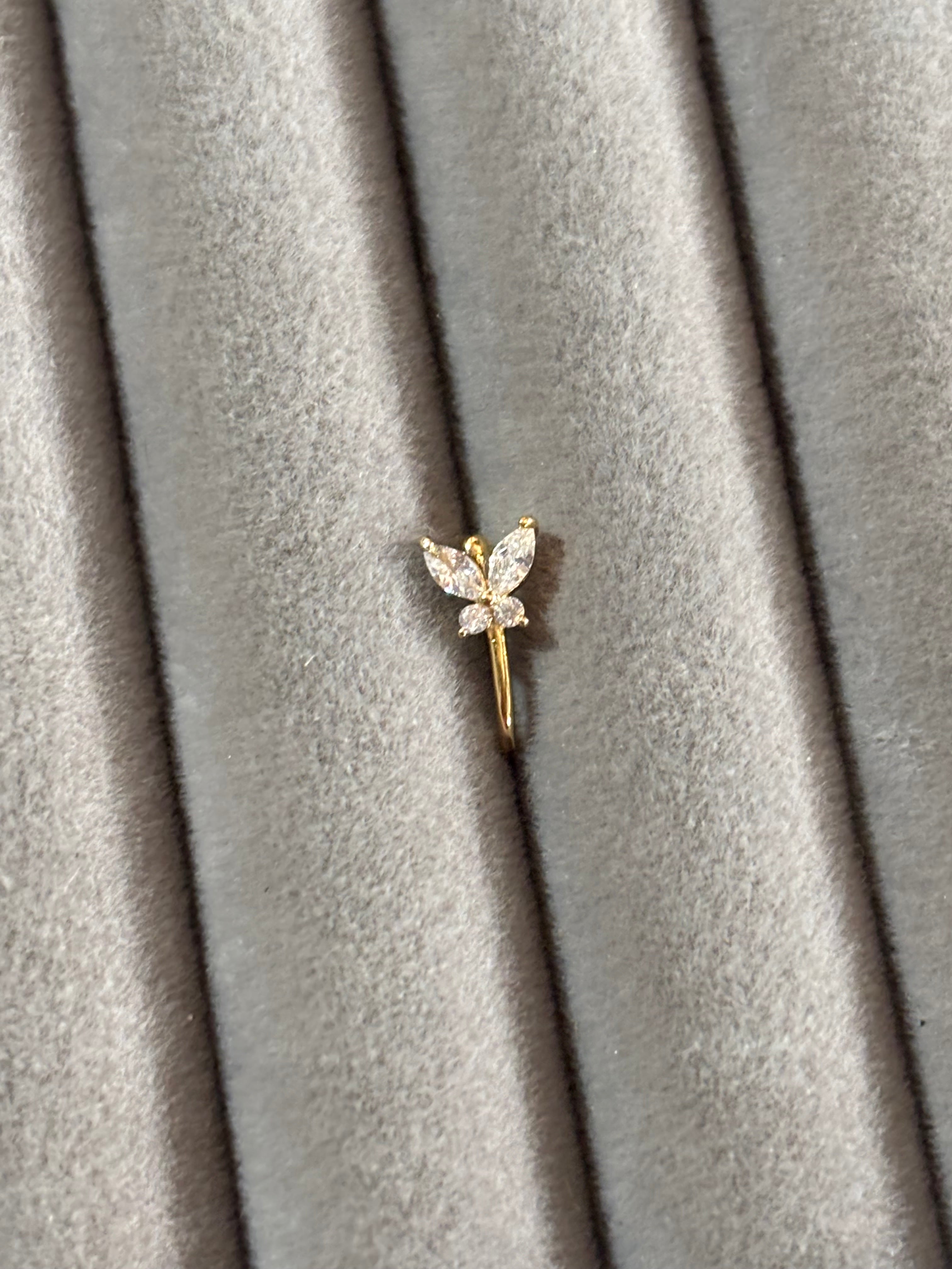Butterfly nose pin