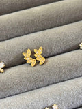 Luxe Leaf studs