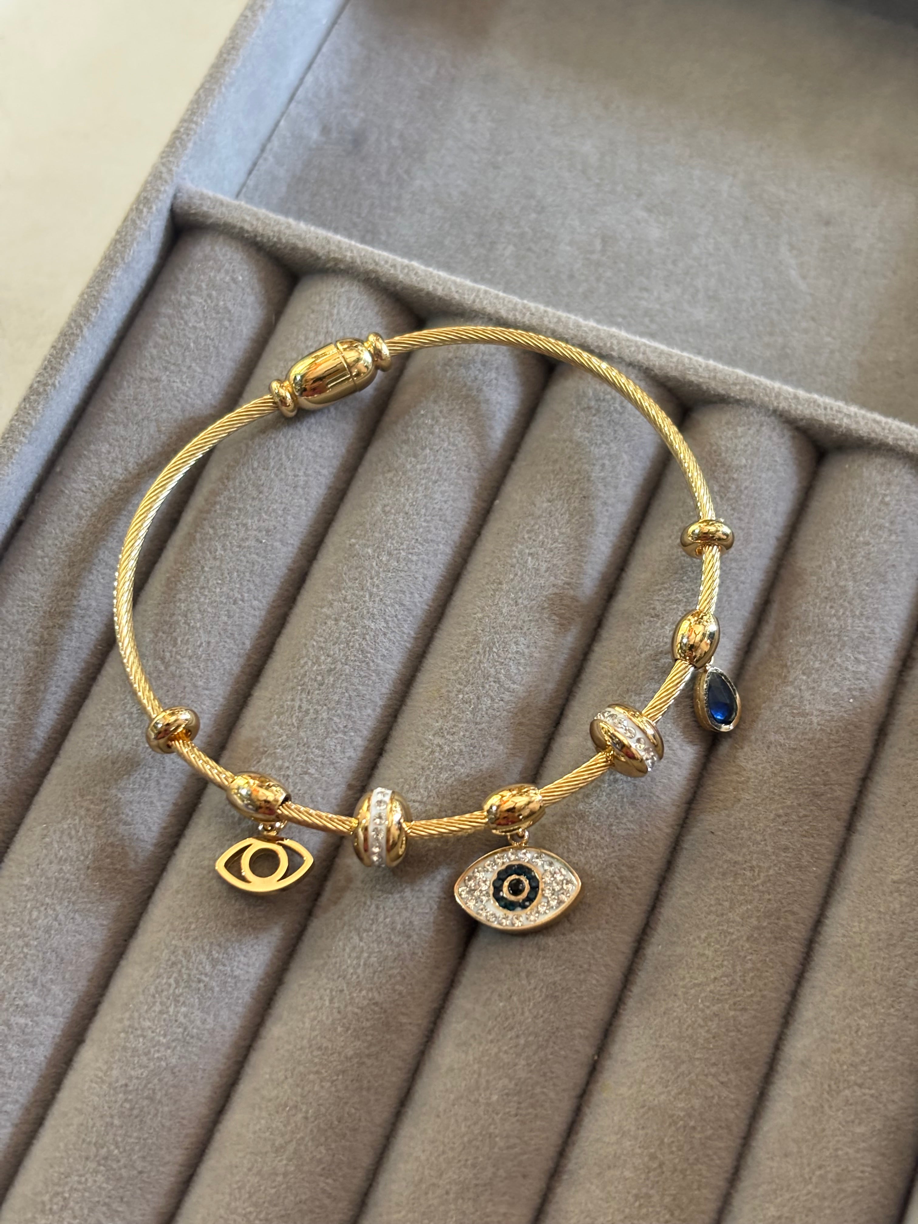 Evil eye charm bracelet