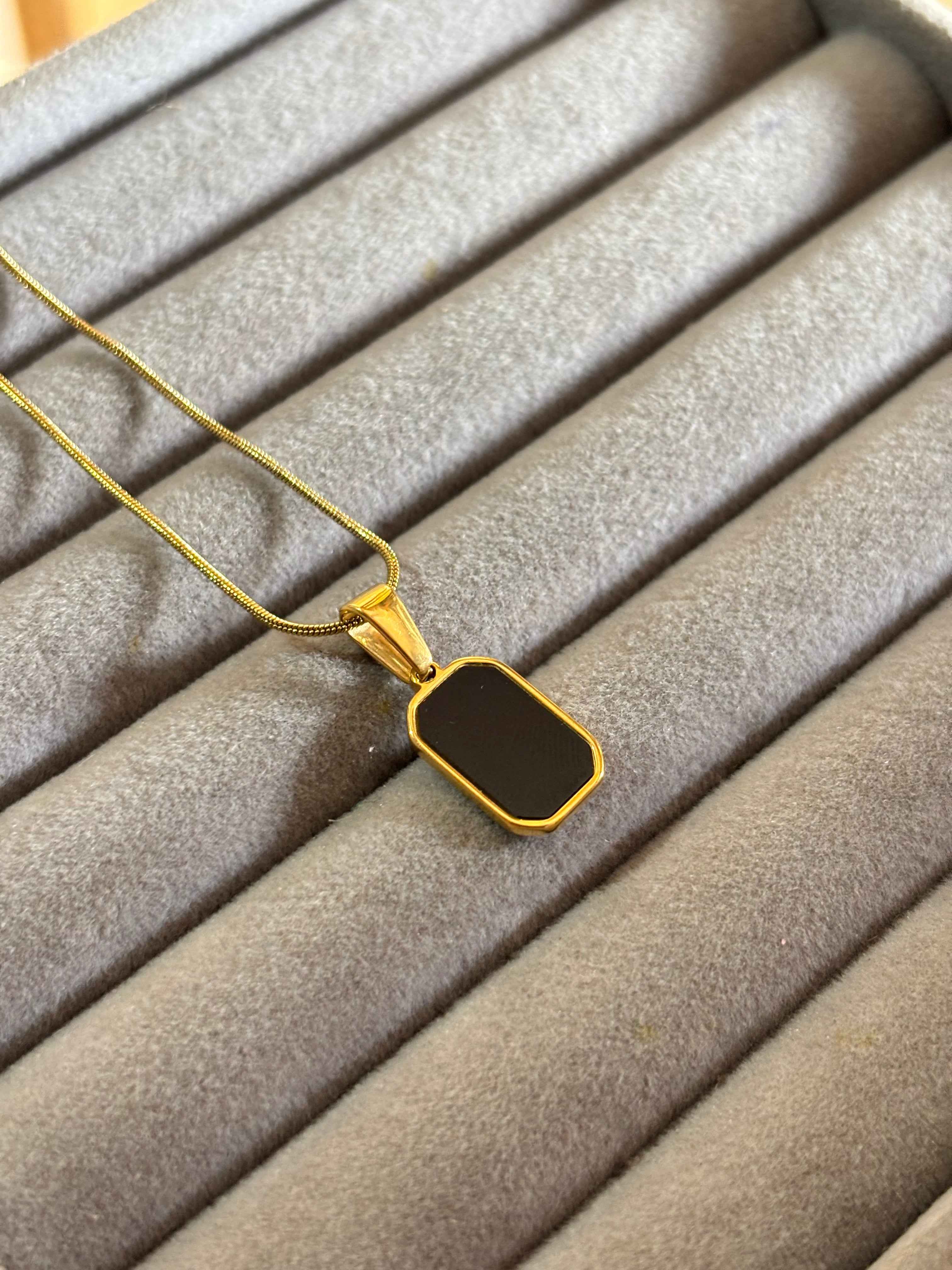 Obsidian Tag Pendant