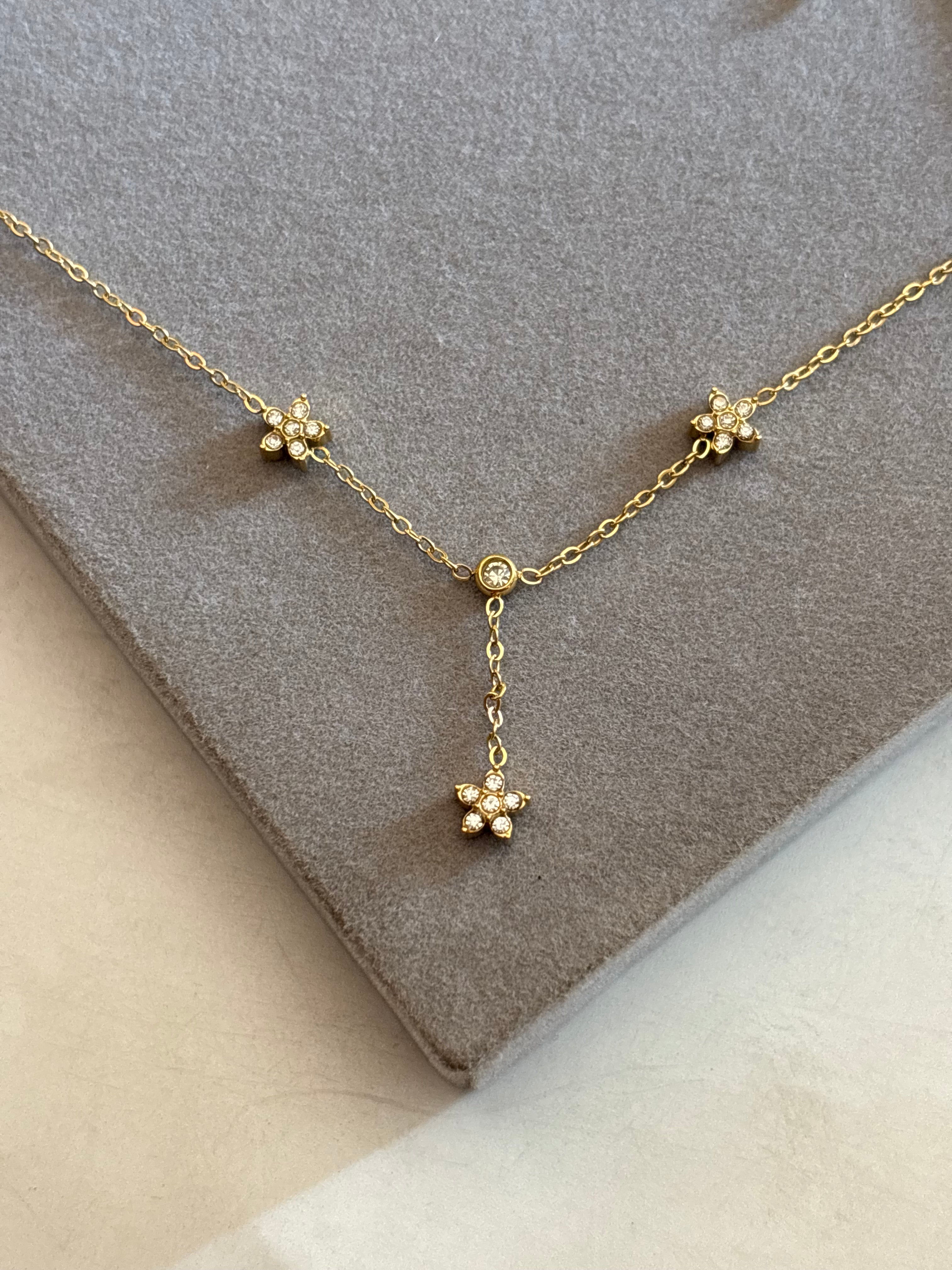 Floral drop bracelet