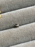 Square cut black stud