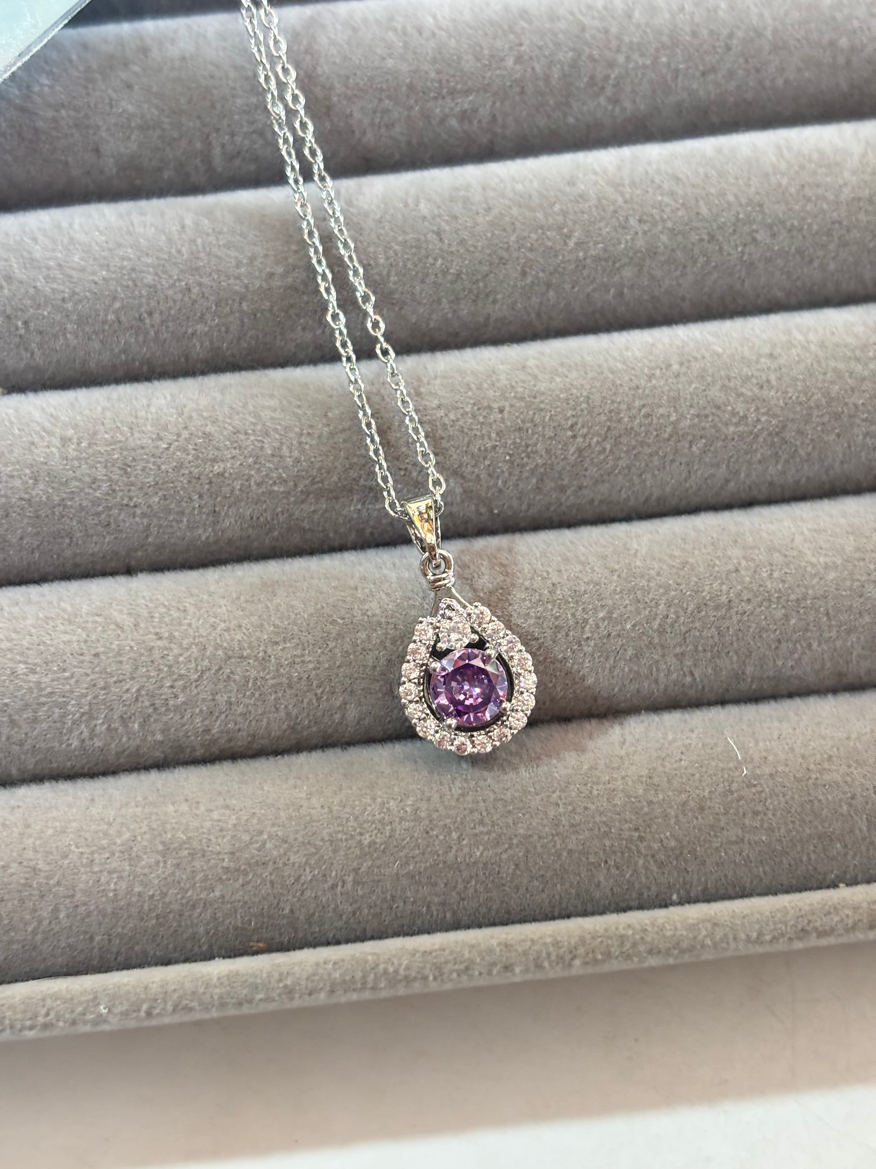 Amethyst glow pendant