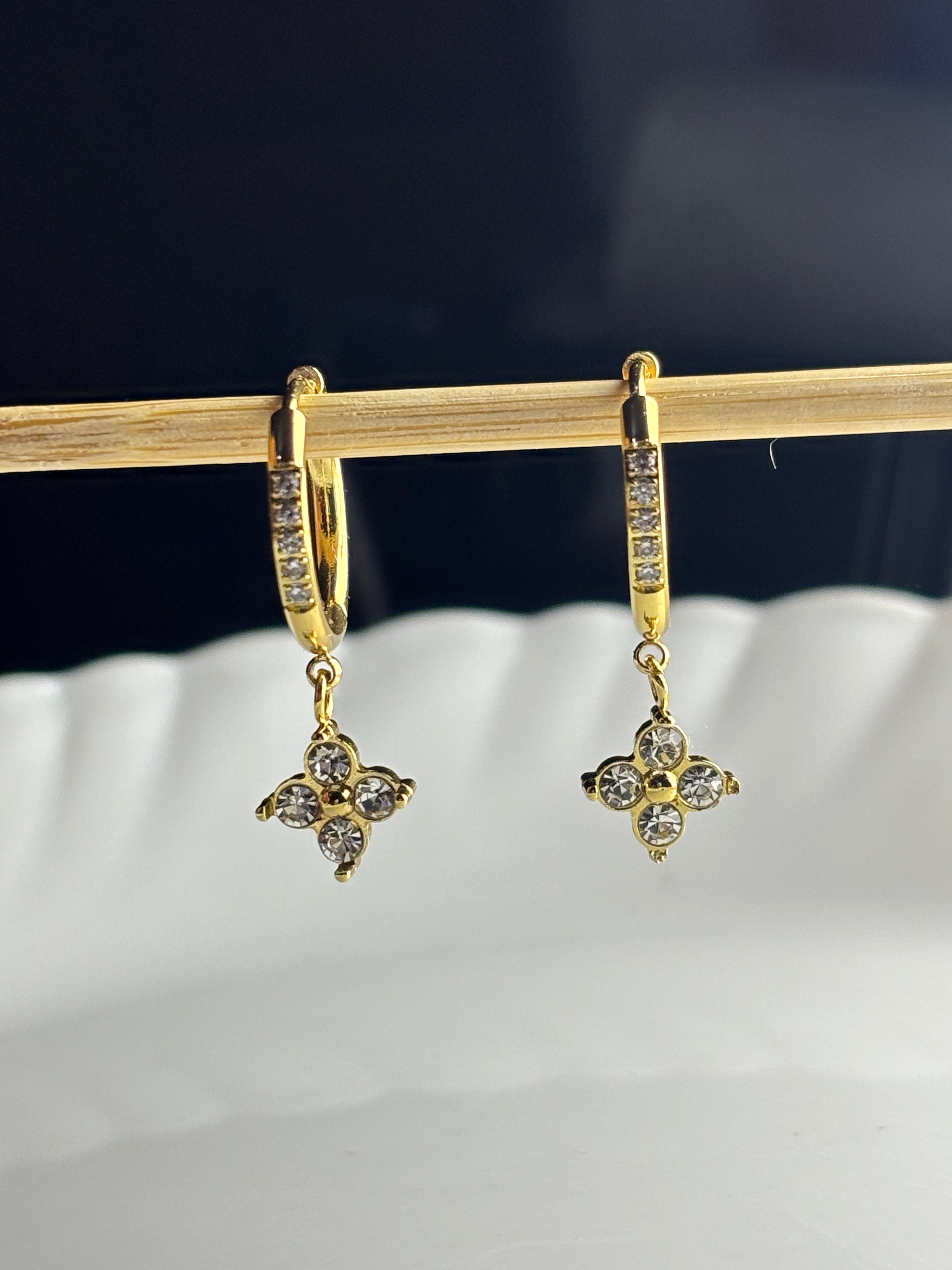 Floral Hoop Earrings