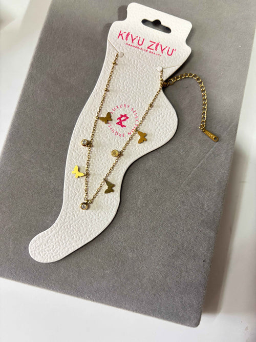 Butterfly charm anklet Single - Hirulythings